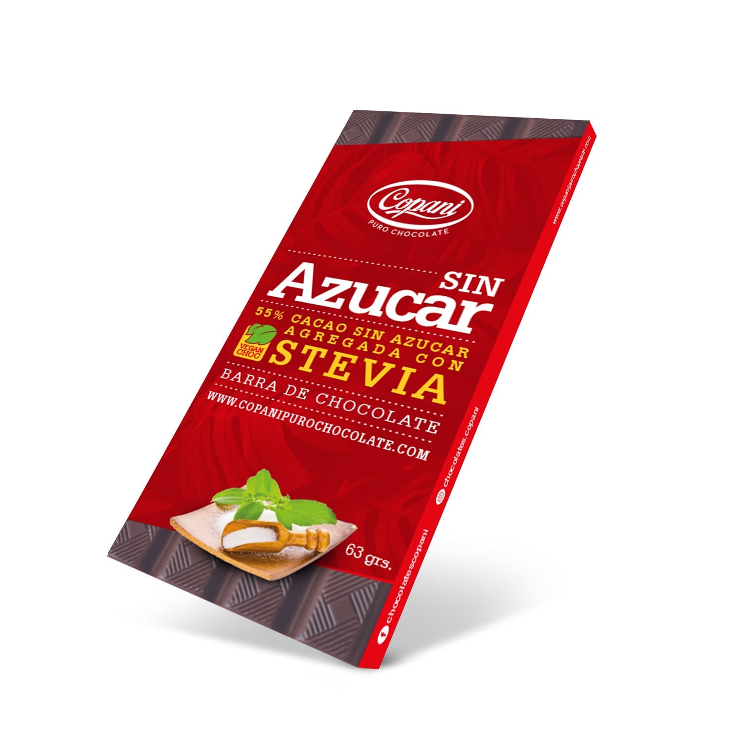 Tableta de Chocolate 55% Cacao (Sin Azúcar) - COPANI 63grs – Repostería