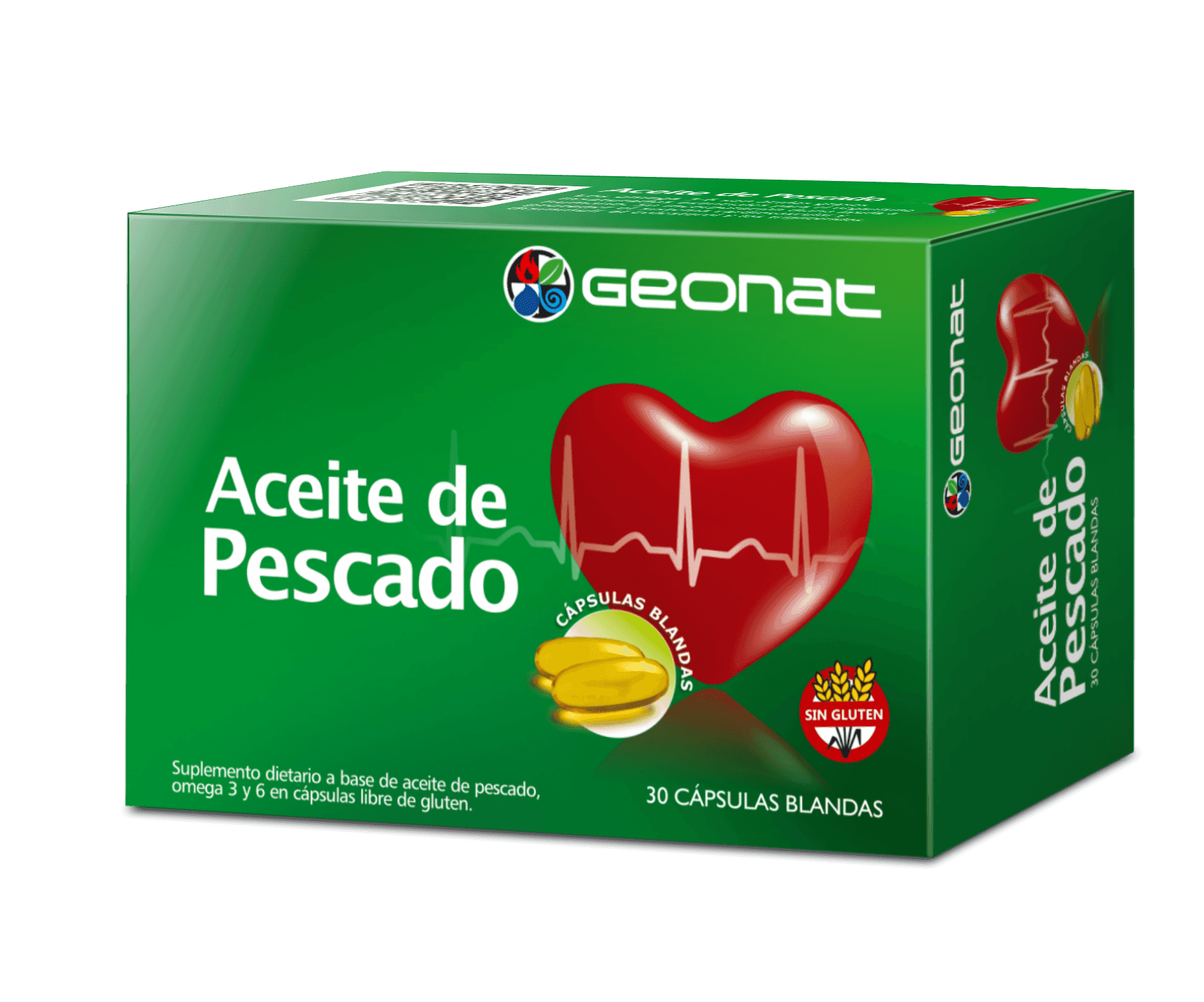 Aceite de Pescado (30 caps) - Producto natural GEONAT SUPLEMENTOS - Precio $11.500,00 por unidad - Vida Saludable Villa Regina