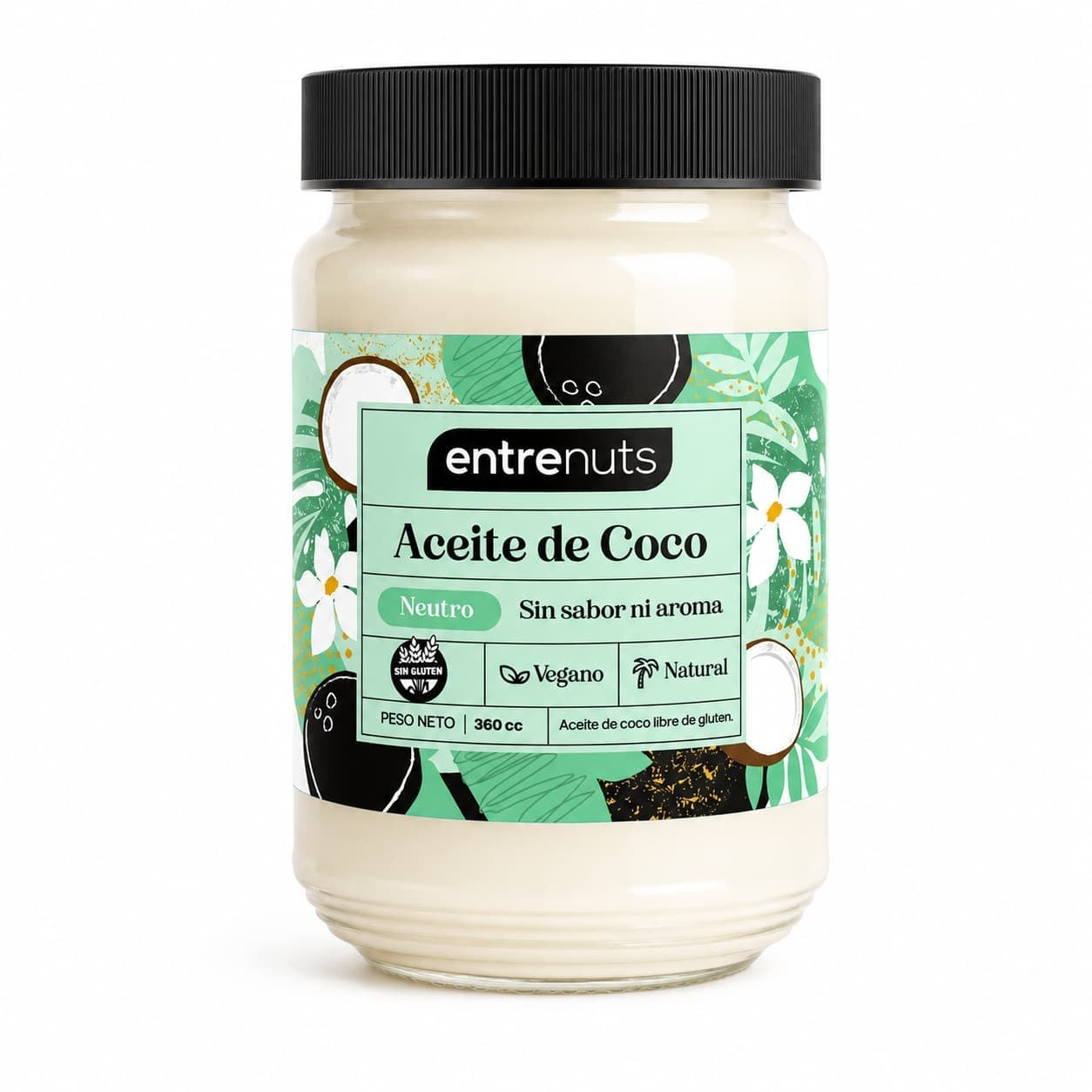 Aceite de Coco Neutro Entrenuts 360 cm - Producto natural ENTRENUTS - Precio $7.150,00 por unidad - Vida Saludable Villa Regina