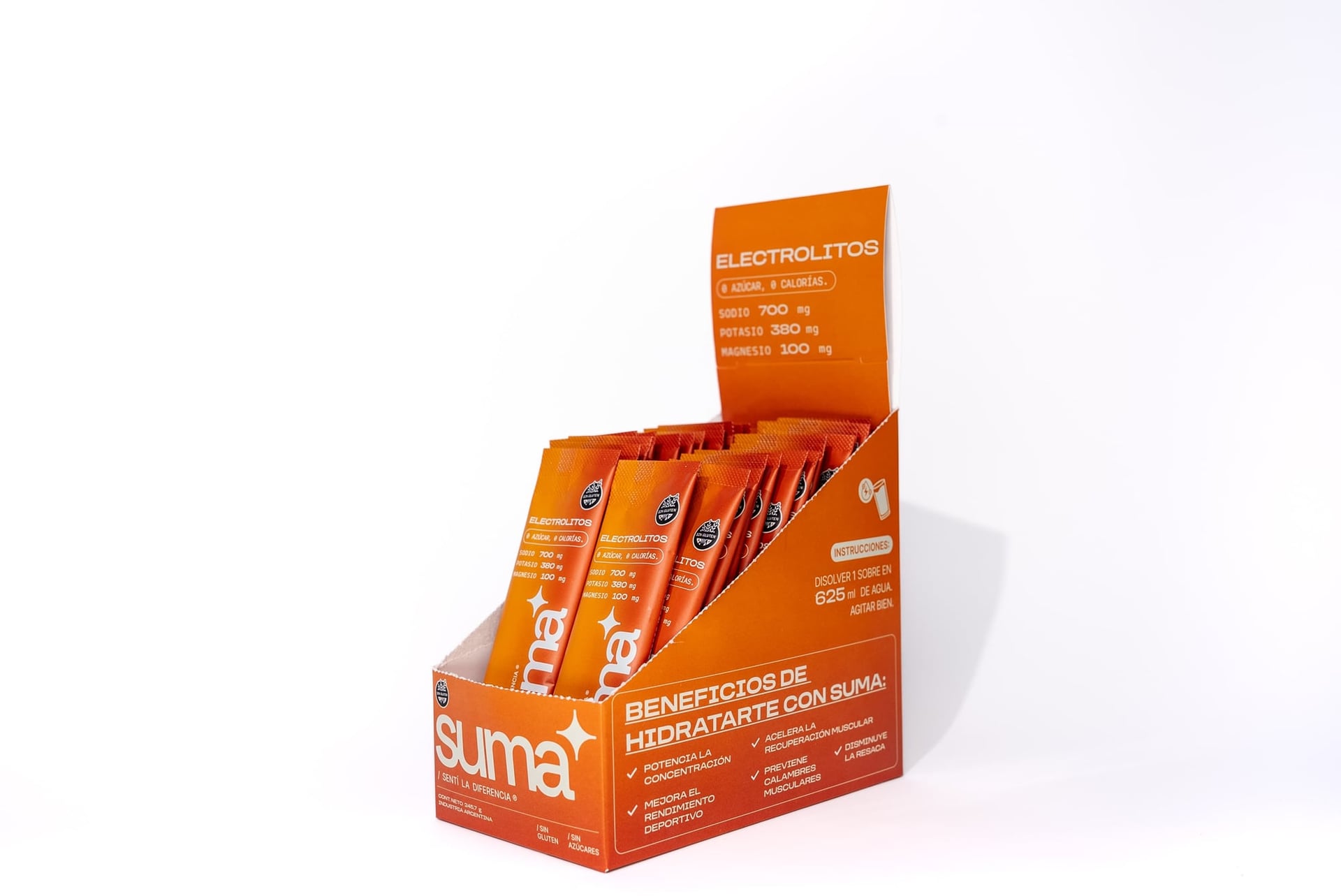 Caja Exhibidora Naranja 30u - Suma – Hidratación