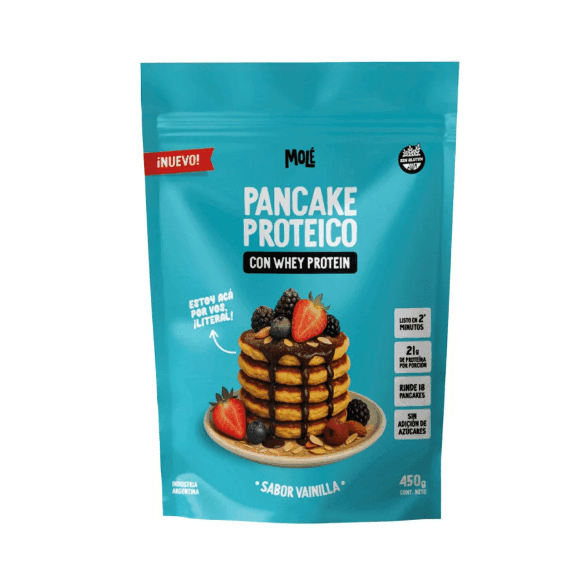 Pancake Proteico Vainilla (whey) 450 grs - Molé – Galletitas - pancakes