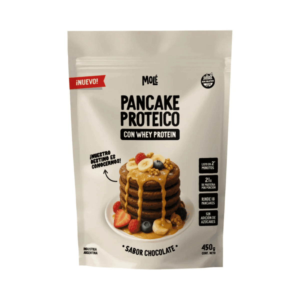 Pancake Proteico Chocolate (whey) 450 grs - Molé – Galletitas - pancakes