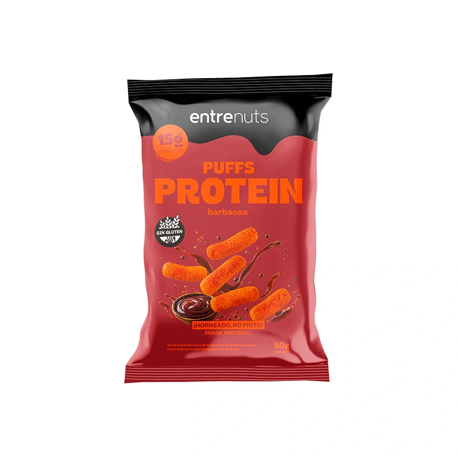 Snacks Puffs Barbacoa Proteicos 15g - Entrenuts 50gr – Snacks