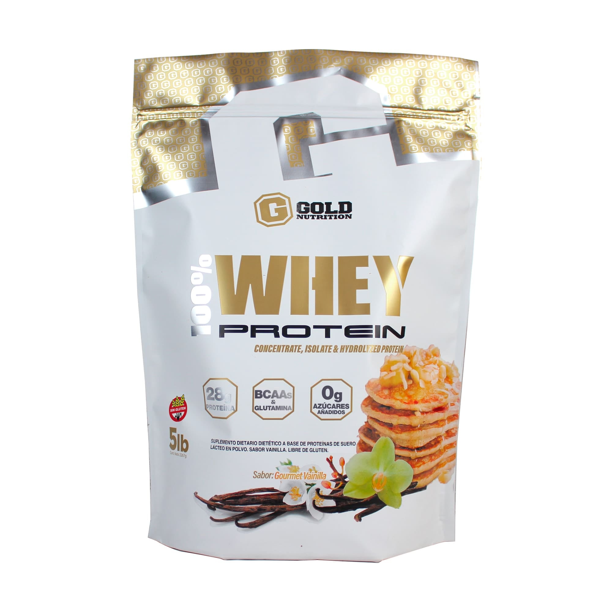 100% Whey Protein - Sabor Vainilla x907grs - Producto natural GOLD NUTRITION - PROTEÍNAS Y CREATINA - Precio $82.980,00 por unidad - Vida Saludable Villa Regina